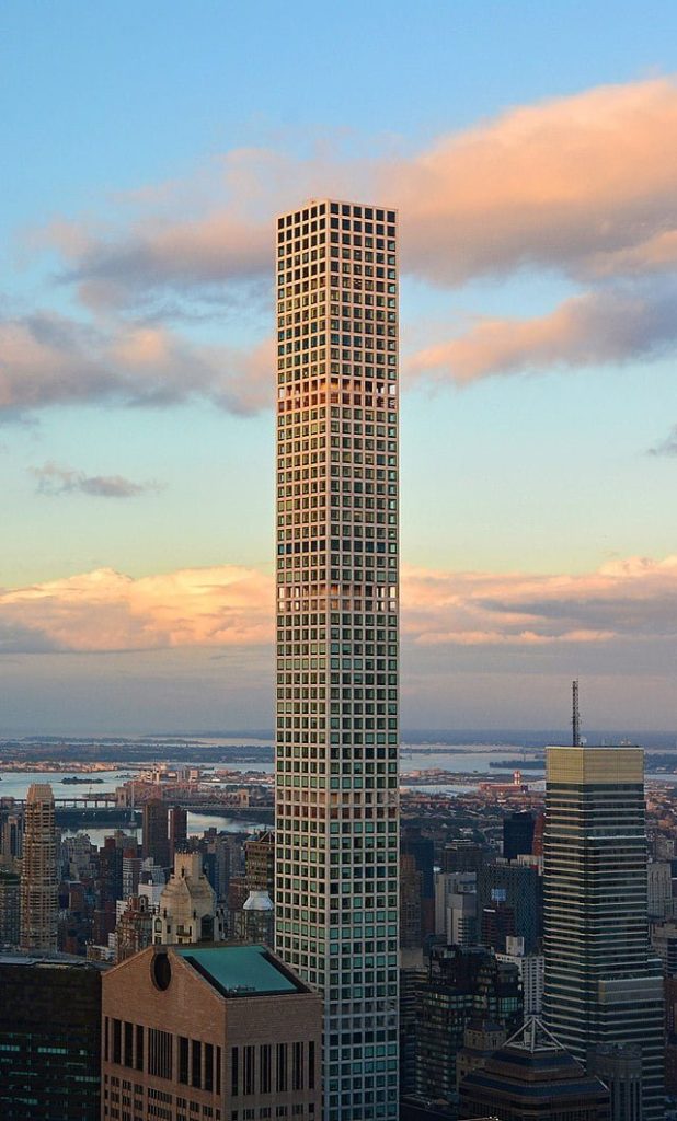 432 Park Avenue gökdeleni yakın çekim görünümü