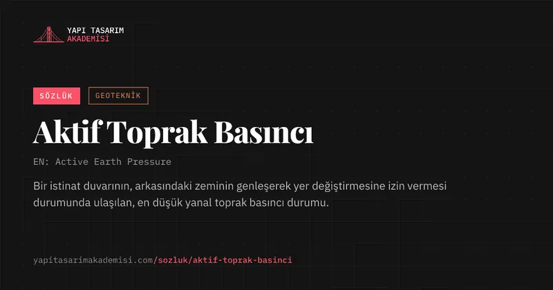 Aktif Toprak Basıncı