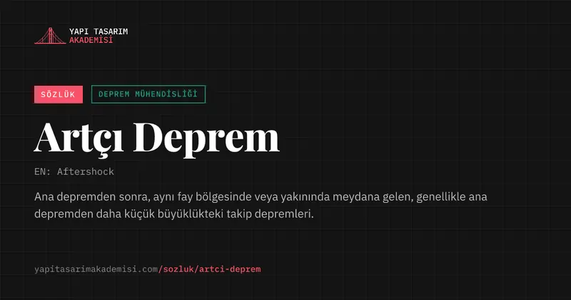 Artçı Deprem