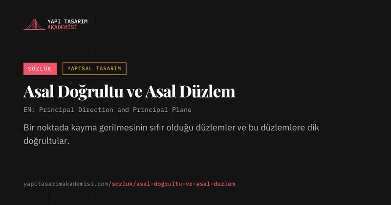Asal Doğrultu ve Asal Düzlem