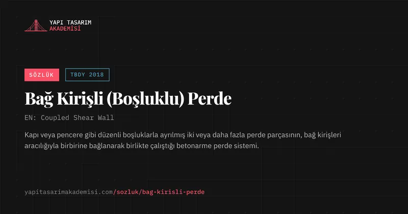 Bağ Kirişli (Boşluklu) Perde