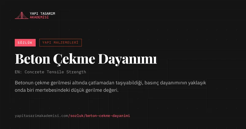 Beton Çekme Dayanımı