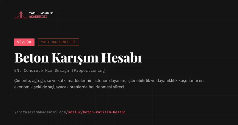 Beton Karışım Hesabı