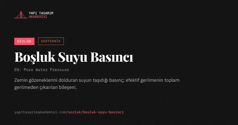 Boşluk Suyu Basıncı