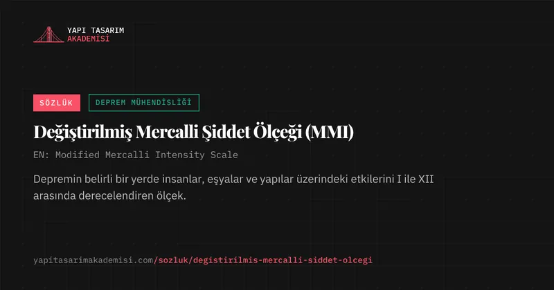 Değiştirilmiş Mercalli Şiddet Ölçeği (MMI)