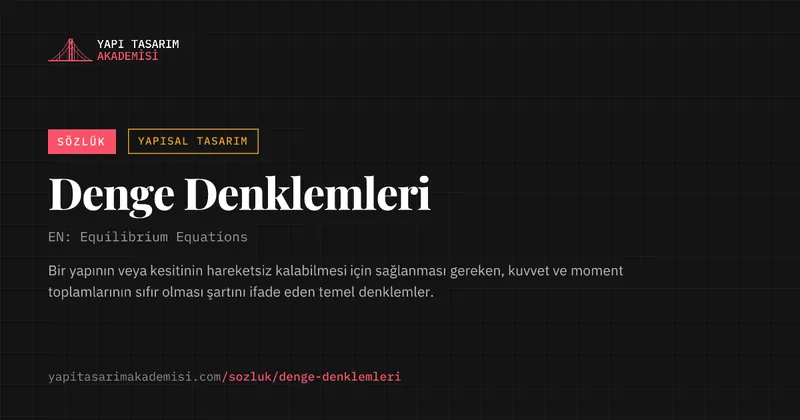 Denge Denklemleri