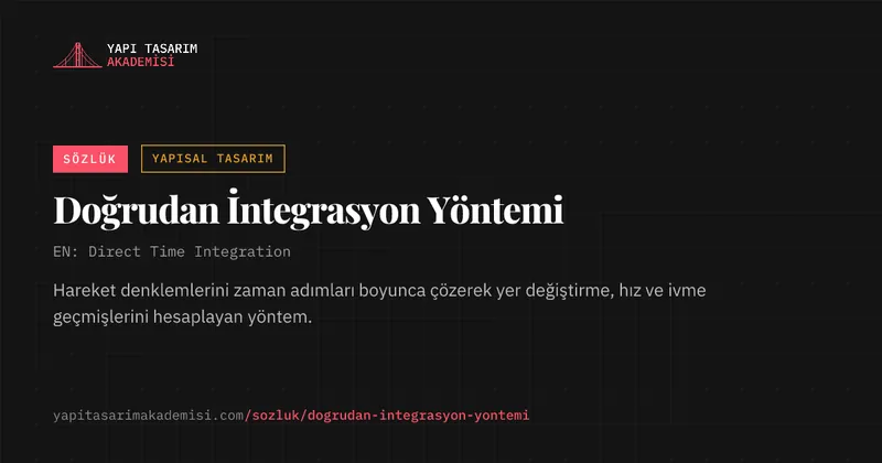 Doğrudan İntegrasyon Yöntemi