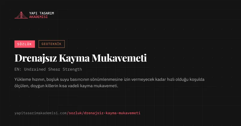 Drenajsız Kayma Mukavemeti