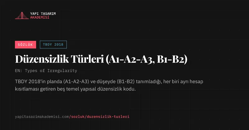 Düzensizlik Türleri (A1-A2-A3, B1-B2)