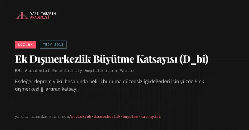 Ek Dışmerkezlik Büyütme Katsayısı (D_bi)