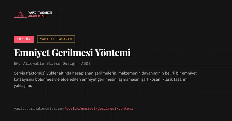 Emniyet Gerilmesi Yöntemi