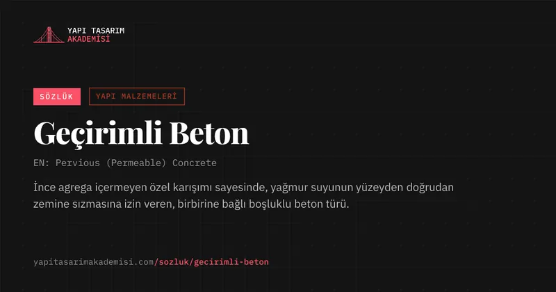 Geçirimli Beton
