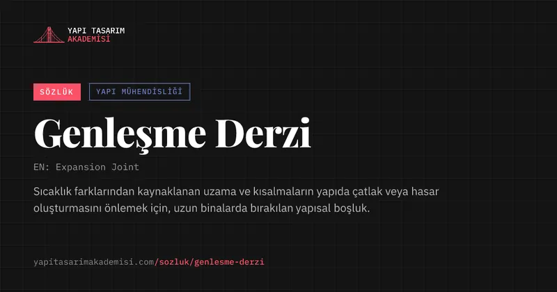 Genleşme Derzi