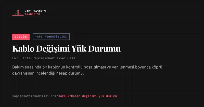 Kablo Değişimi Yük Durumu