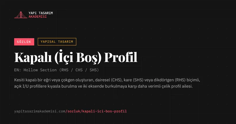 Kapalı (İçi Boş) Profil