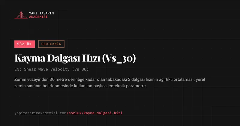 Kayma Dalgası Hızı (Vs_30)