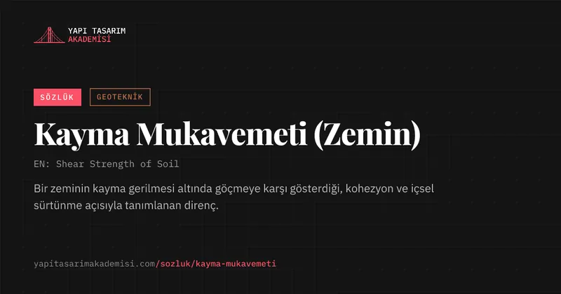 Kayma Mukavemeti (Zemin)
