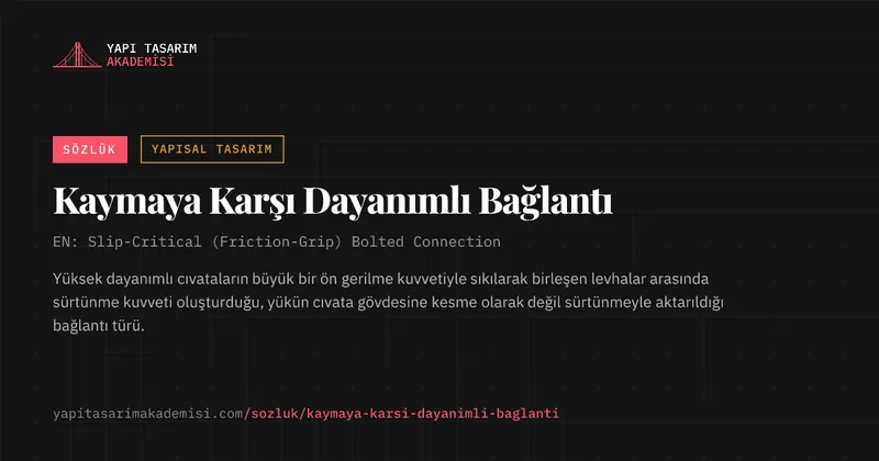 Kaymaya Karşı Dayanımlı Bağlantı