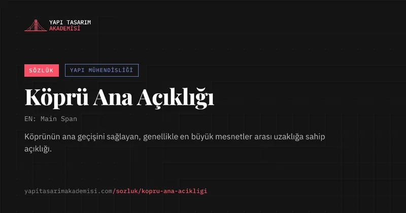 Köprü Ana Açıklığı