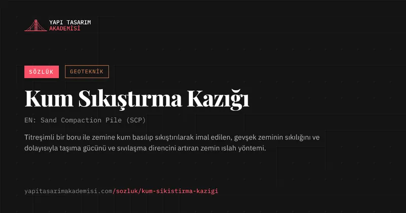 Kum Sıkıştırma Kazığı