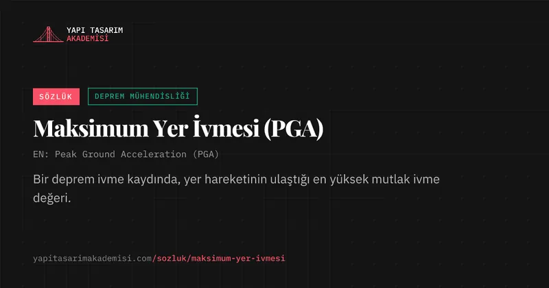 Maksimum Yer İvmesi (PGA)