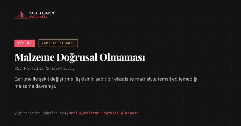 Malzeme Doğrusal Olmaması