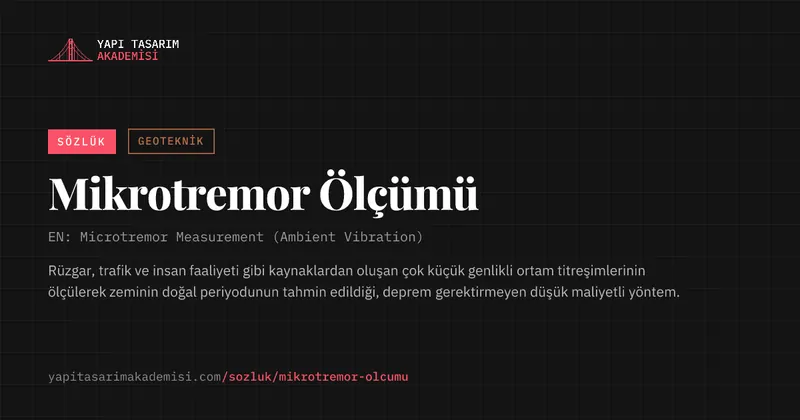 Mikrotremor Ölçümü
