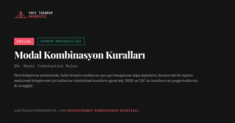 Modal Kombinasyon Kuralları