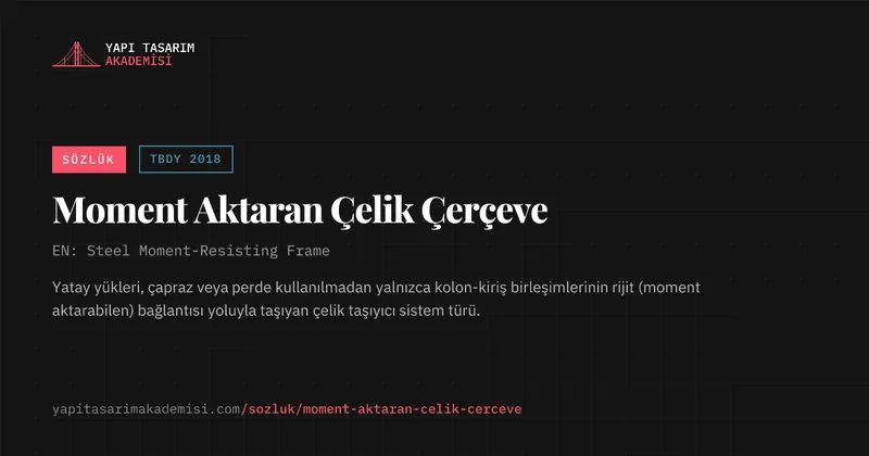 Moment Aktaran Çelik Çerçeve