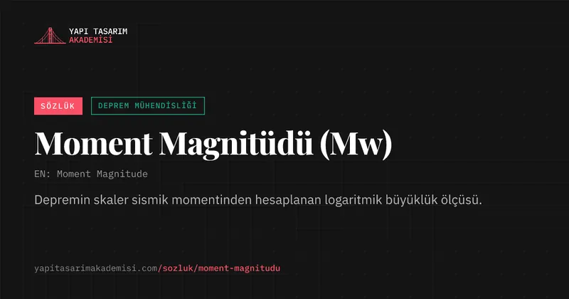 Moment Magnitüdü (Mw)
