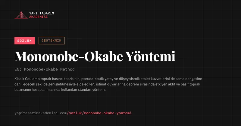 Mononobe-Okabe Yöntemi