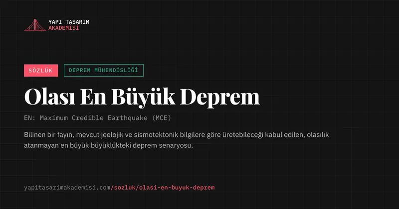Olası En Büyük Deprem