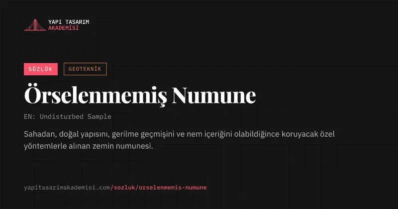 Örselenmemiş Numune