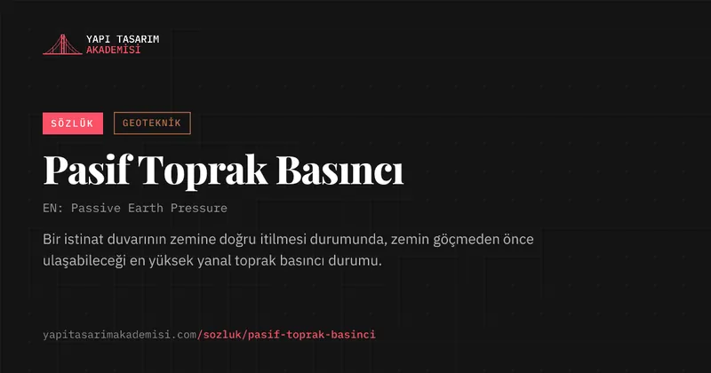 Pasif Toprak Basıncı