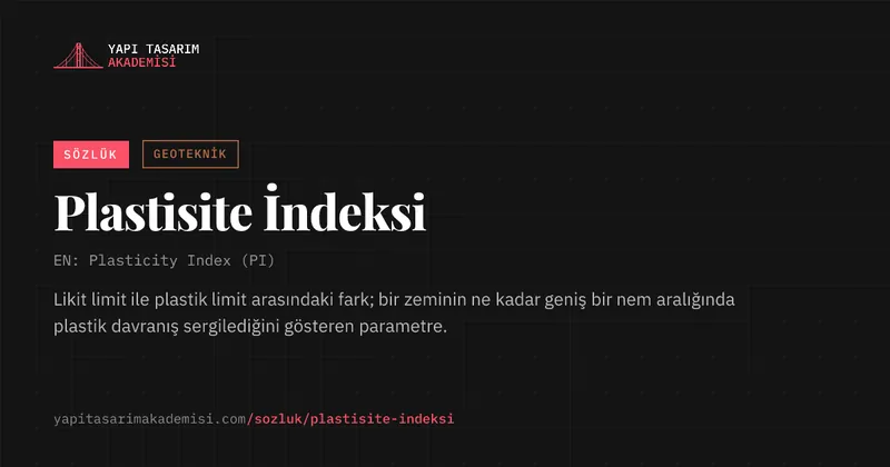 Plastisite İndeksi