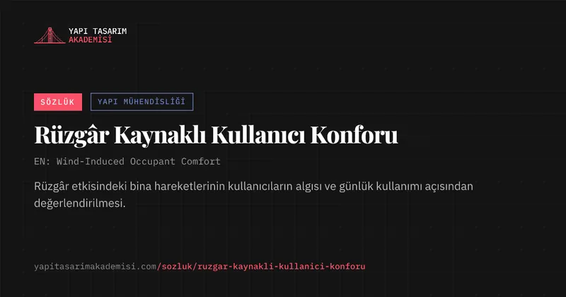 Rüzgâr Kaynaklı Kullanıcı Konforu