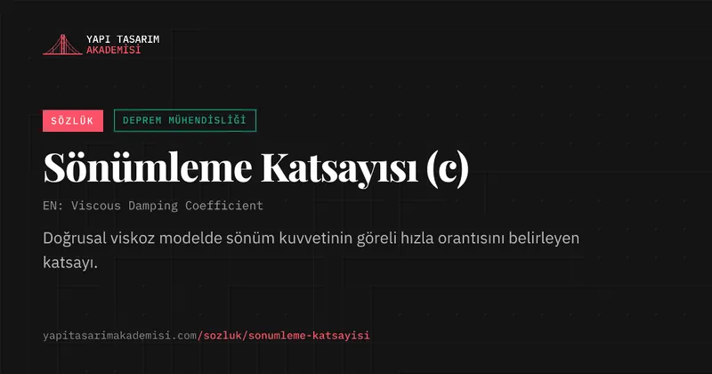 Sönümleme Katsayısı (c)