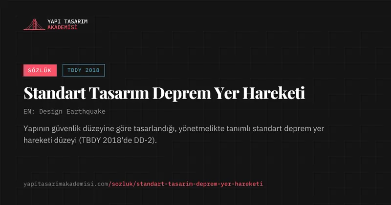 Standart Tasarım Deprem Yer Hareketi