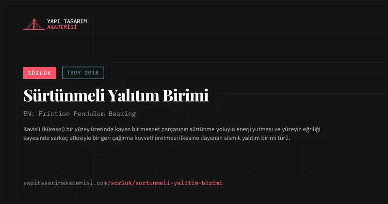Sürtünmeli Yalıtım Birimi