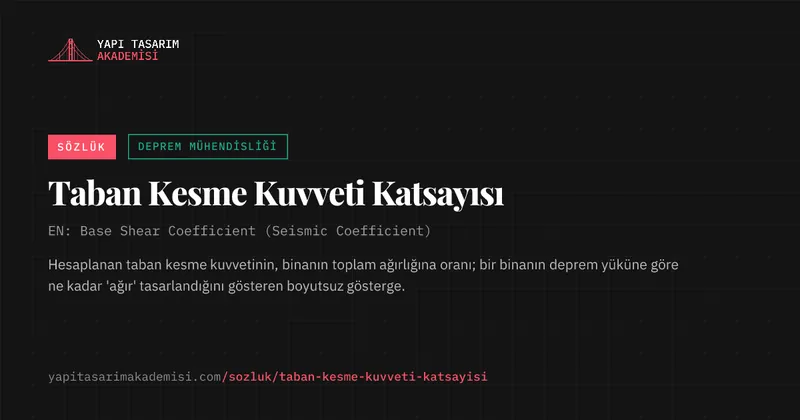 Taban Kesme Kuvveti Katsayısı