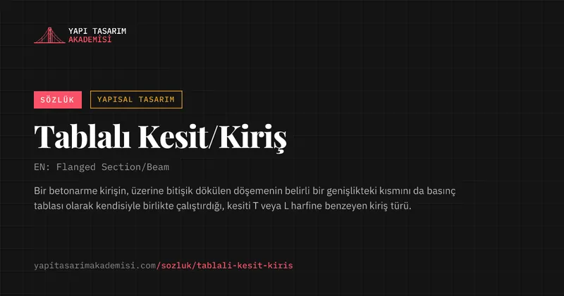 Tablalı Kesit/Kiriş
