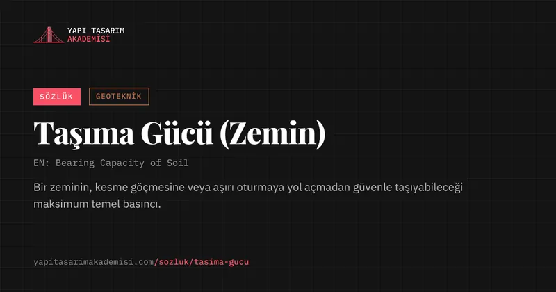 Taşıma Gücü (Zemin)