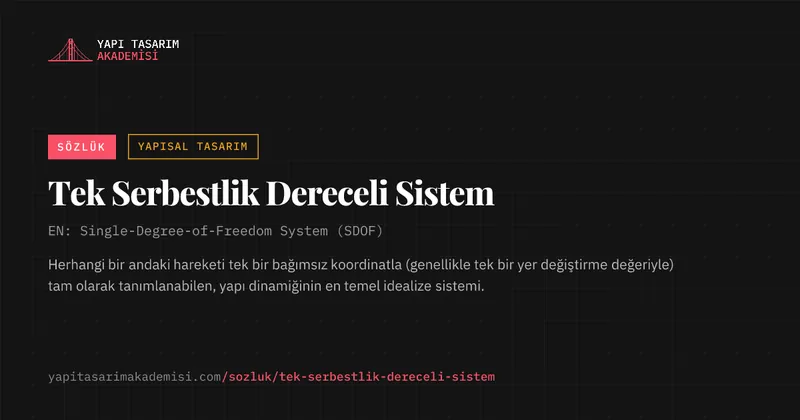 Tek Serbestlik Dereceli Sistem