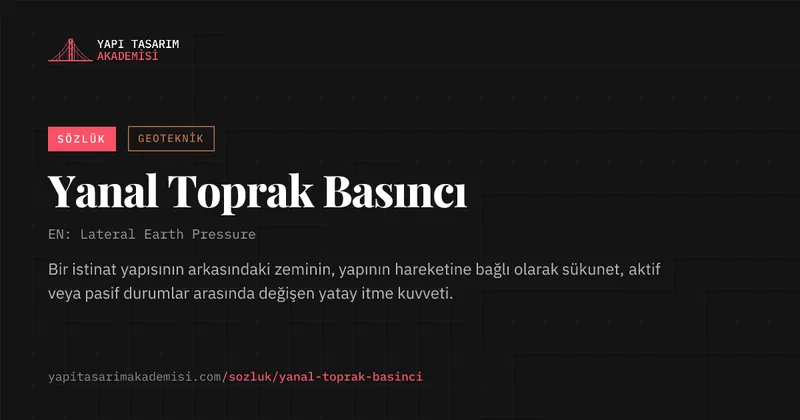 Yanal Toprak Basıncı