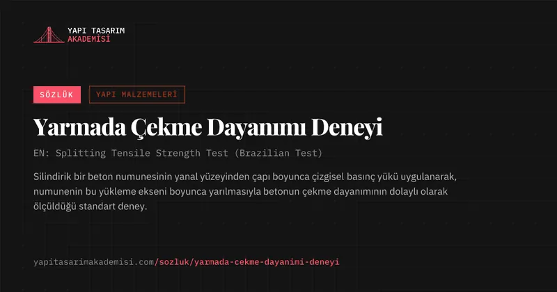 Yarmada Çekme Dayanımı Deneyi
