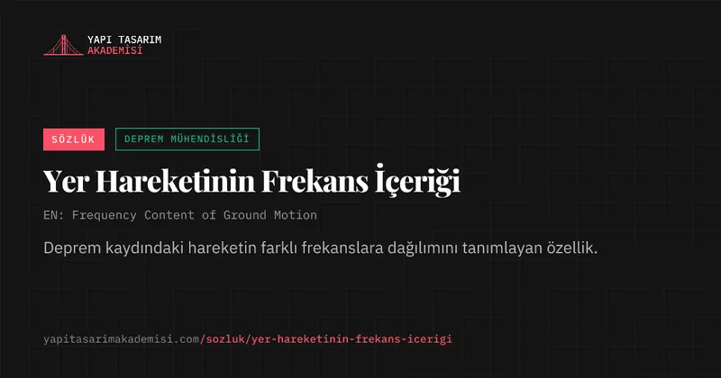 Yer Hareketinin Frekans İçeriği