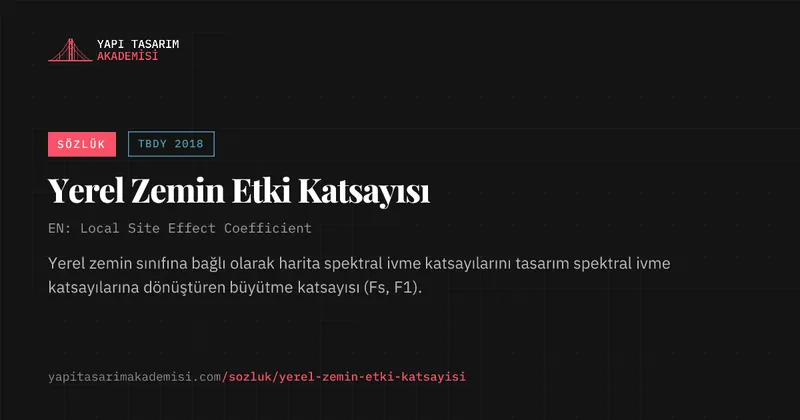 Yerel Zemin Etki Katsayısı