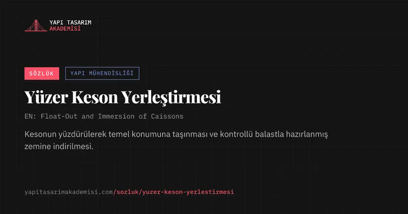 Yüzer Keson Yerleştirmesi