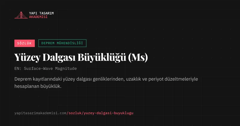 Yüzey Dalgası Büyüklüğü (Ms)