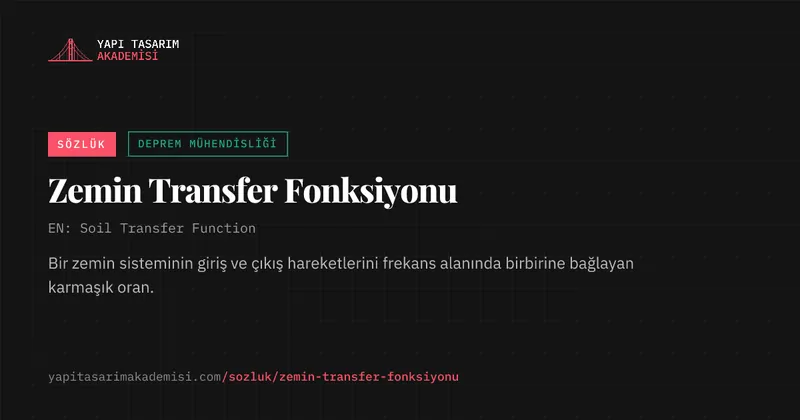 Zemin Transfer Fonksiyonu